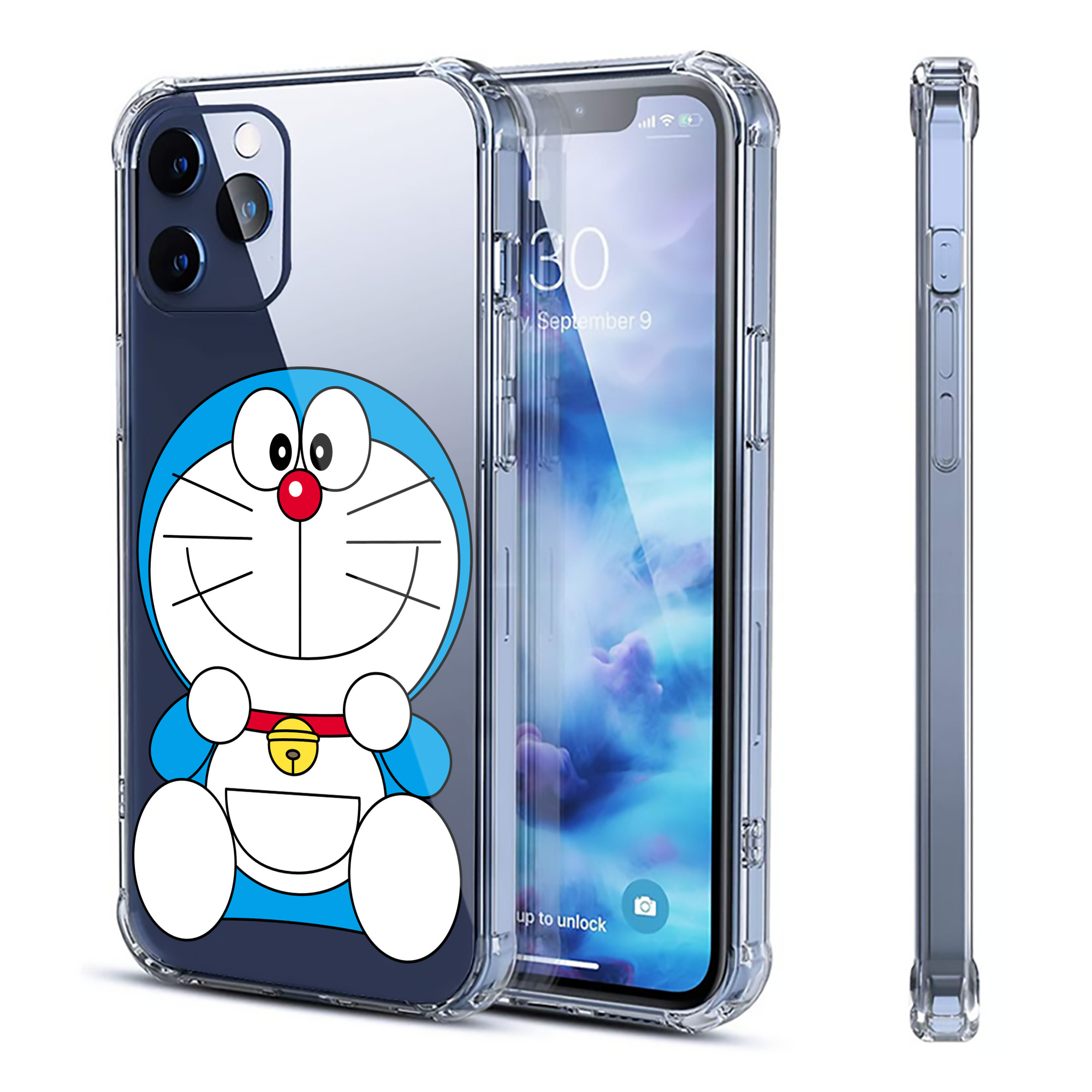 （画像用） ドラえもん Doraemon 【iPhone 12シリーズ対応】透明スマホケース（クリアソフトケース）